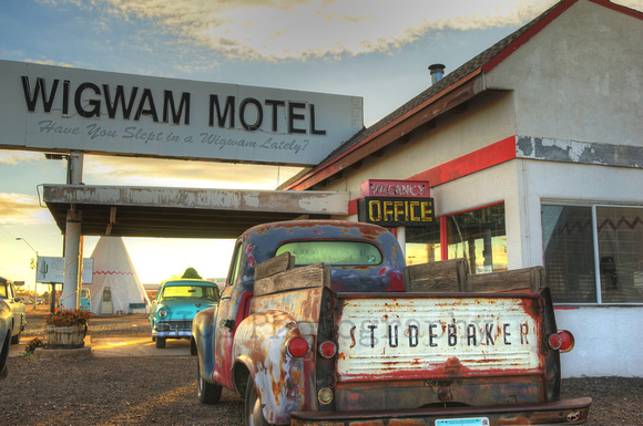Wigwam Motel and Studebaker Truck