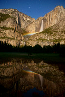 Moonbow and reflection